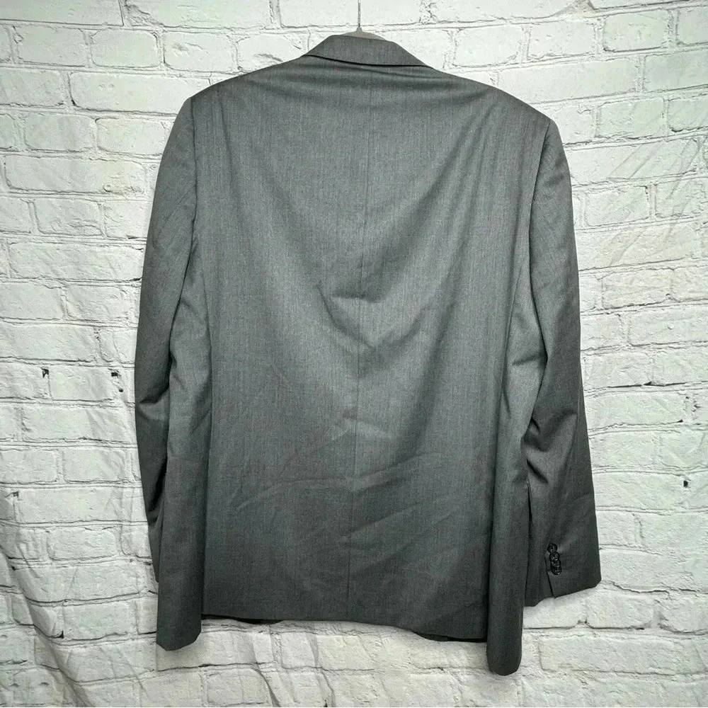 Cremiux Collection Loro Piana Wool Gray Herringbone Blazer Sports Coat size 44L
